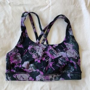 Lululemon Energy Bra "Floral Shift Multi" Size 6